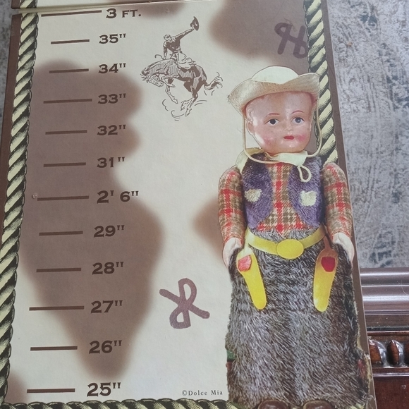 Precious Cowboy Growth Wall Chart for Kids Memory Keepsake - Picture 2 of 5